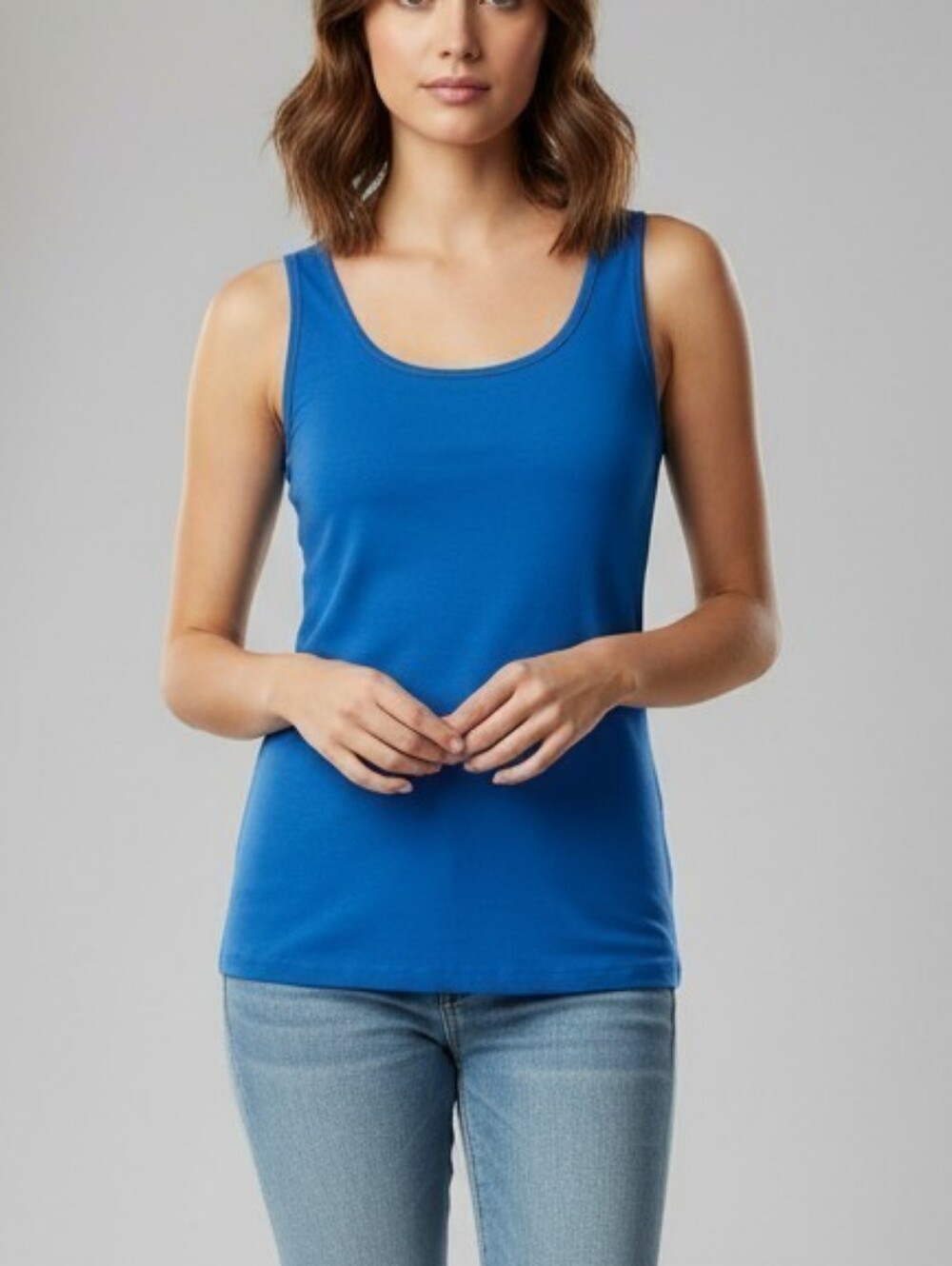 Set Of 2 - Duluth Trading Co Light Gray Women's Scoop Neck Tank